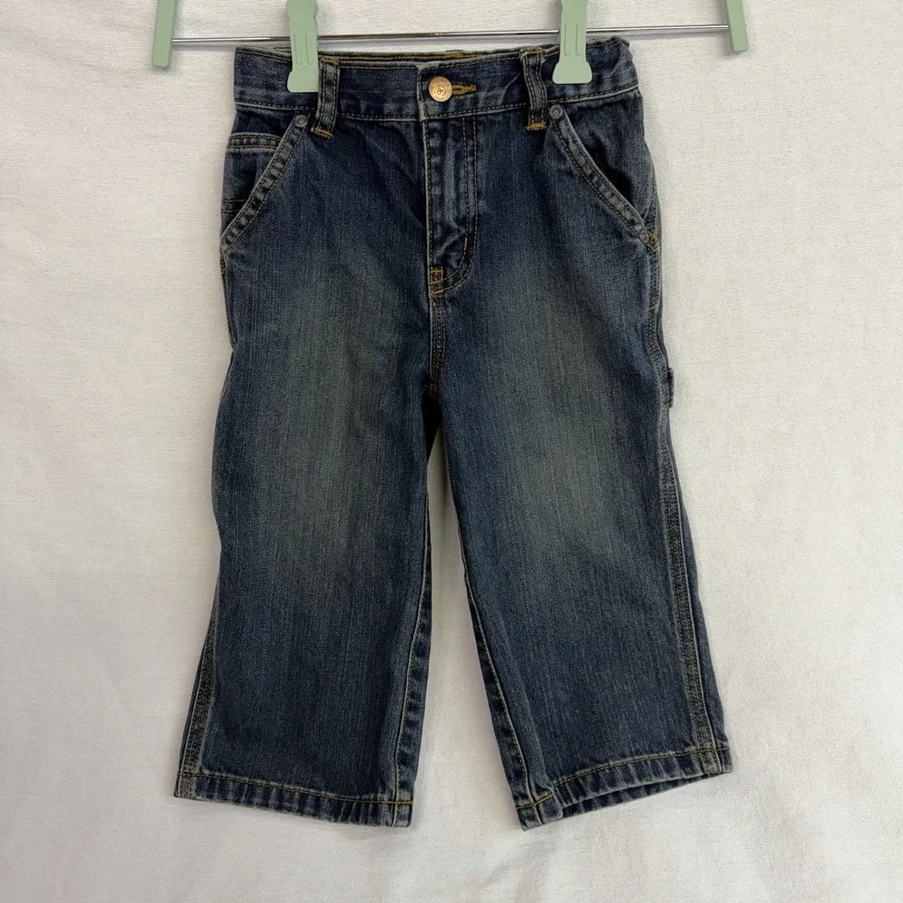 Children’s Place Toddler Boys Carpenter Utility Jeans 24 Months Adjustable Waist